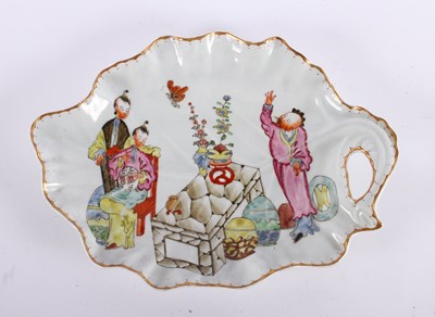 Lot 50 - A Worcester porcelain leaf dish, circa 1765,...