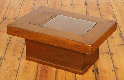 Lot 395 - A Japanese elm Hibachi cooking/coffee table,...
