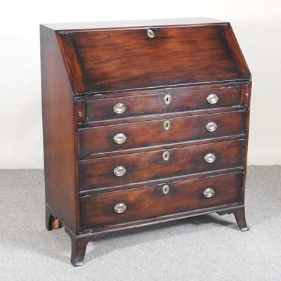 Lot 672 - A 19th century style mahogany bureau