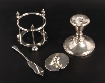 Lot 357 - A collection of silver, to include a table...