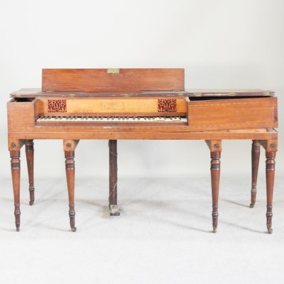 Lot 75 - A Regency mahogany and inlaid spinet, by...