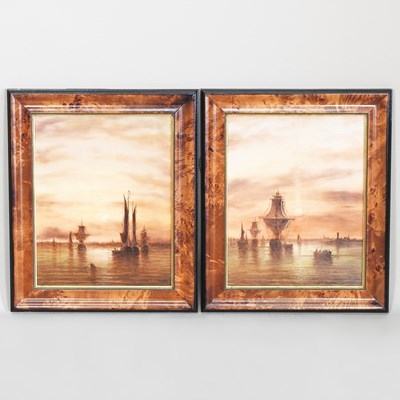 Lot 630 - Ronald Cavalla, b1940, Men O' War anchored off...