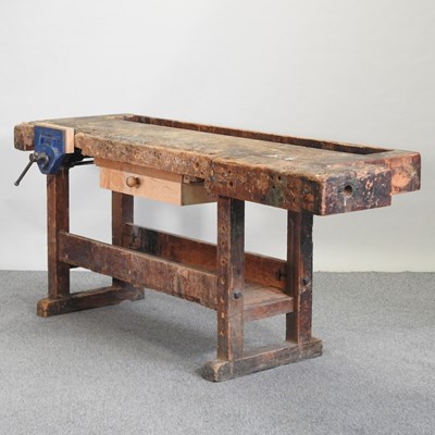 Lot 326 - A wooden work bench