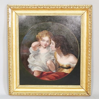 Lot 613 - English school, 19th century, a study of two...