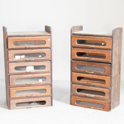 Lot 15 - A pair of early 20th century oak and glazed...