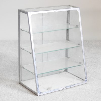 Lot 130 - A mid 20th century chrome and glazed shop...