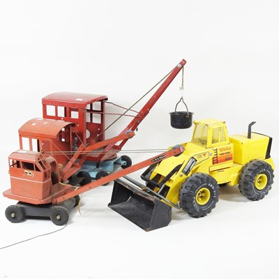 Lot 459 - A vintage Triang model toy crane, together...