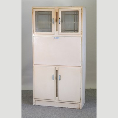 Lot 397 - A 1950's white painted larder cupboard