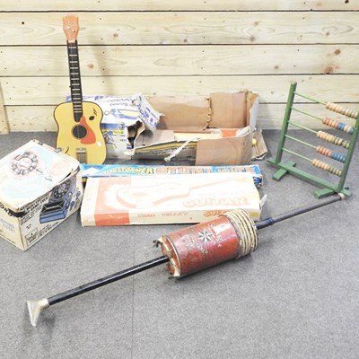Lot 446 - A Chad Valley children's toy guitar, boxed,...