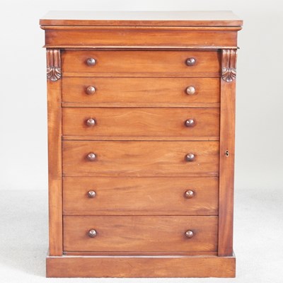 Lot 77 - A Victorian mahogany collectors chest,...