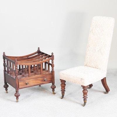 Lot 280 - A William IV mahogany four division canterbury,...