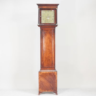 Lot 17 - An 18th century oak cased longcase clock, the...