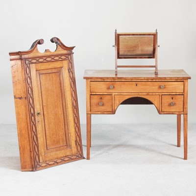 Lot 627 - A 19th century mahogany and ebony strung side...