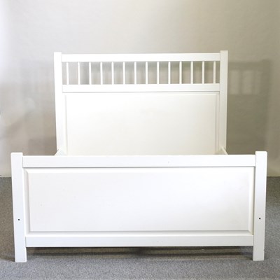 Lot 380 - A white painted double bedstead