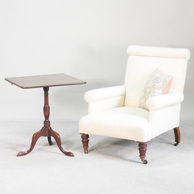 Lot 407 - A late Victorian and later cream upholstered...