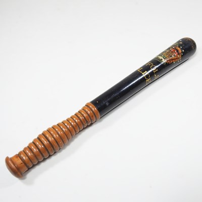 Lot 22 - A Victorian Suffolk Police wooden truncheon,...