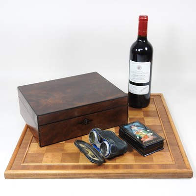 Lot 241 - A 19th century mahogany sewing box, 28cm wide,...