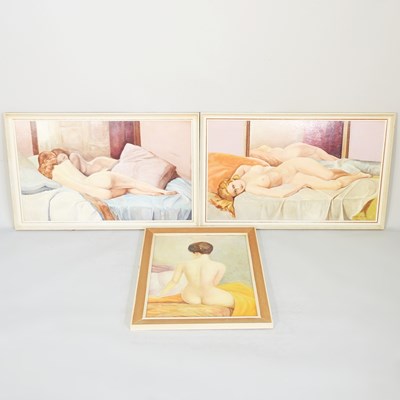 Lot 672 - Arthur Dwyer, 20th century, nude study, oil on...