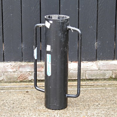Lot 108 - A metal fence post driver, 65cm high