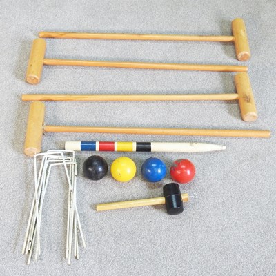 Lot 177 - A croquet set