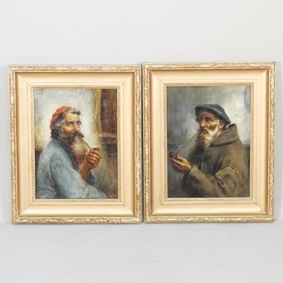 Lot 598 - Roberto Figerio, 19th century, head and...