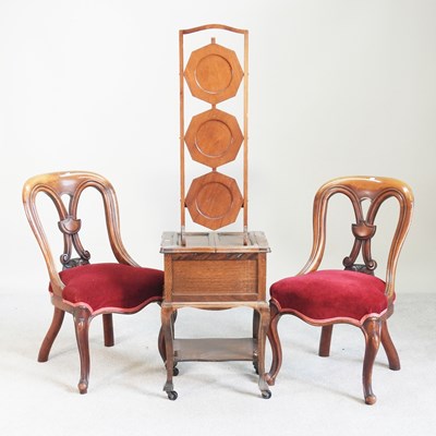 Lot 536 - A pair of Victorian chairs, together with a...