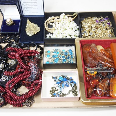 Lot 206 - A collection of costume jewellery, to include...