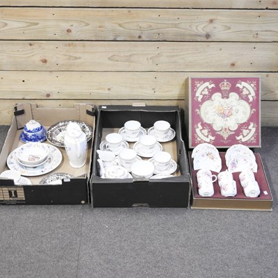 Lot 674 - A Royal Crown Derby coffee set, cased,...