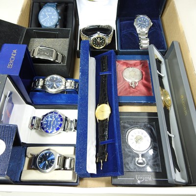 Lot 339 - A collection of wristwatches and pocketwatches,...