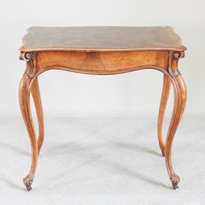 Lot 549 - A 19th century French burr walnut side table,...