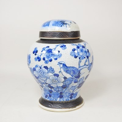 Lot 299 - A 19th century Chinese crackle glazed ginger...