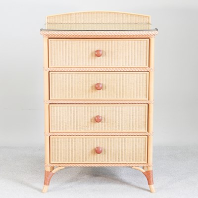 Lot 537 - A modern Lloyd Loom chest of four drawers