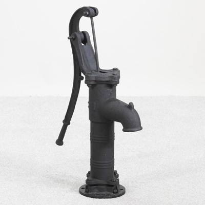 Lot 209 - A large cast iron garden water pump, 63cm high