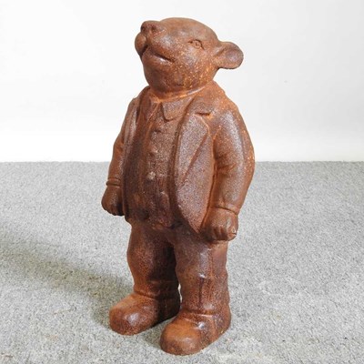 Lot 148 - A rusted metal garden model of Mr Badger, 44cm...