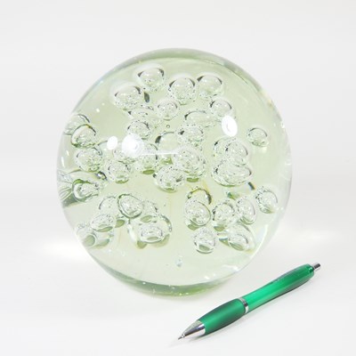Lot 449 - A large modern glass bubble paperweight, 17cm...