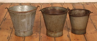 Lot 246 - A set of three garden buckets/pails