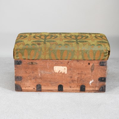 Lot 336 - A 19th century metal bound pine cool box, with...