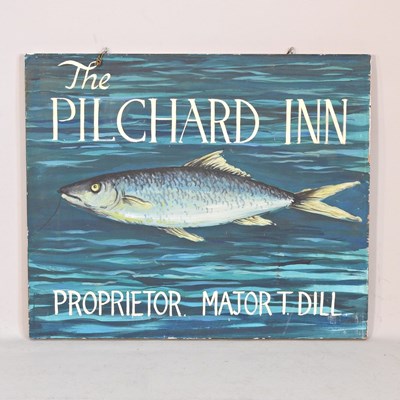 Lot 87 - A painted shop sign The Pilchard Inn, 71 x...