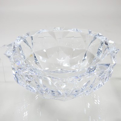 Lot 320 - A Orrefors crystal bowl, signed to base, 20cm...