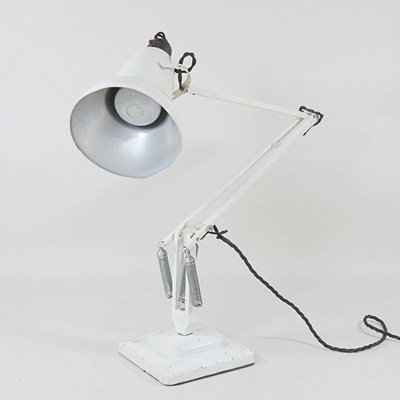 Lot 84 - A Herbert Terry white painted metal anglepoise...
