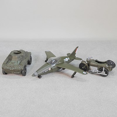 Lot 430 - An Action Man model jet fighter, motorcycle...