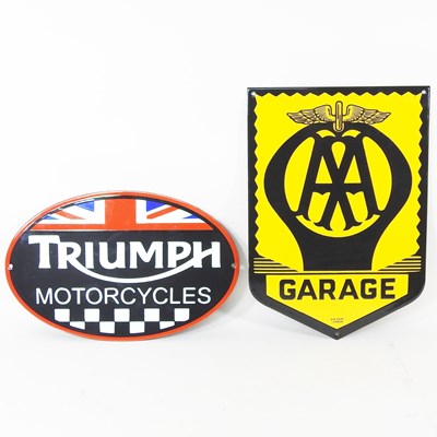 Lot 237 - A modern Triumph Motorcycles advertising sign,...