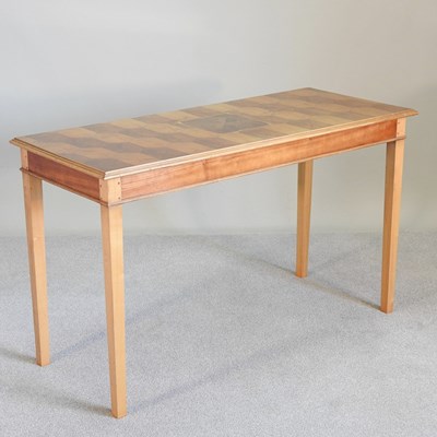 Lot 180 - A modern hand made oyster veneered side table,...
