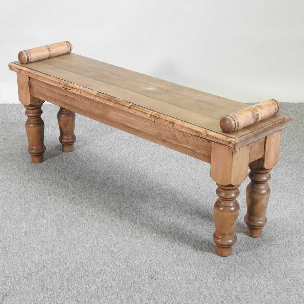 Lot 431 - A hand made rustic pine window seat