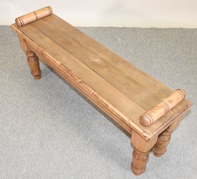 Lot 431 - A hand made rustic pine window seat