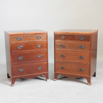 Lot 427 - A pair of Georgian style mahogany bedside...