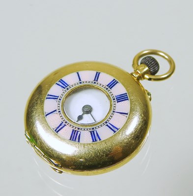 Lot 10 - A 19th century 18 carat gold cased ladies half...