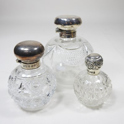 Lot 81 - An early 20th century silver mounted cut glass...
