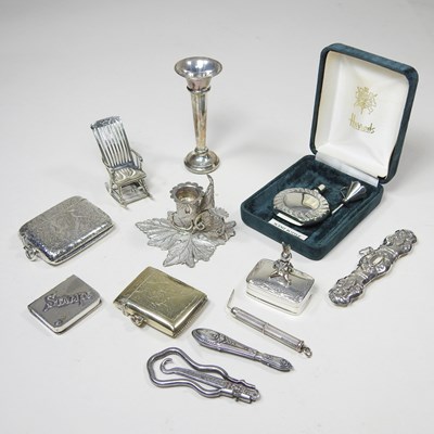 Lot 98 - A Victorian engraved silver vesta case,...