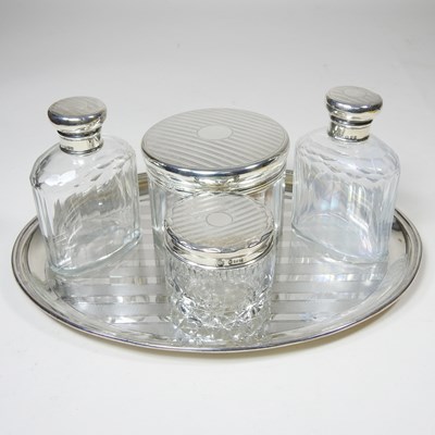 Lot 23 - An early 20th century silver dressing table...